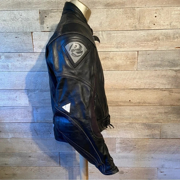Vintage‎ Rhyno men’s  leather armoured motorcycle jacket in size 44 - Picture 4 of 16